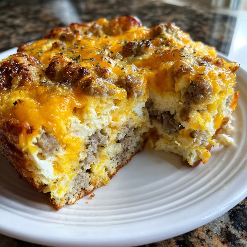 Easy Breakfast Sausage Egg Casserole
