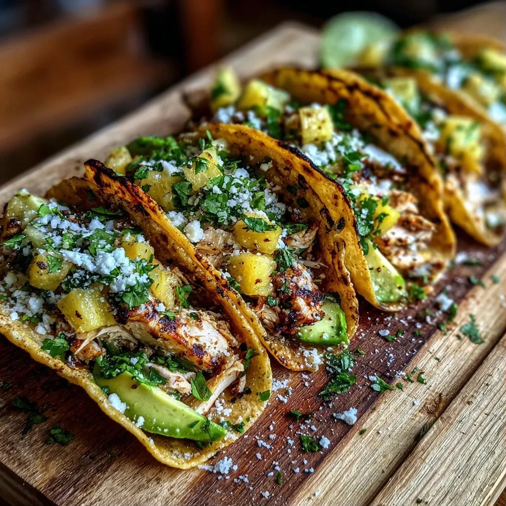 Pineapple Jalapeno Chicken Tacos