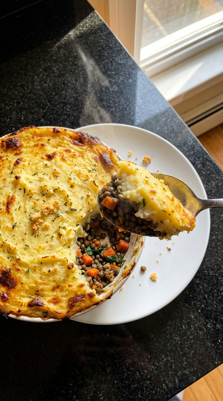 Warm Lentil Shepherd's Pie