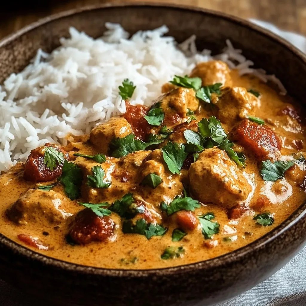Crockpot Creamy Coconut Chicken Tikka Masala