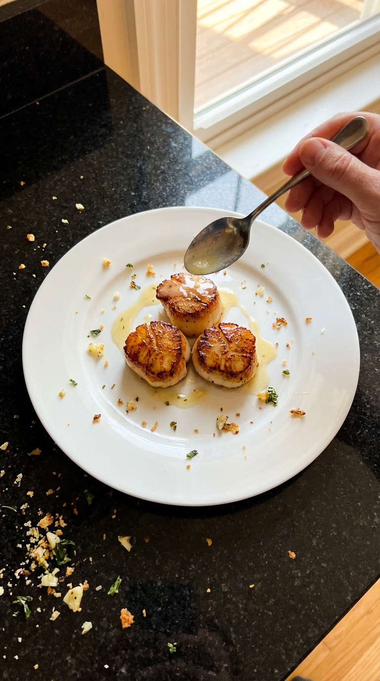 Seared Scallops with White Wine