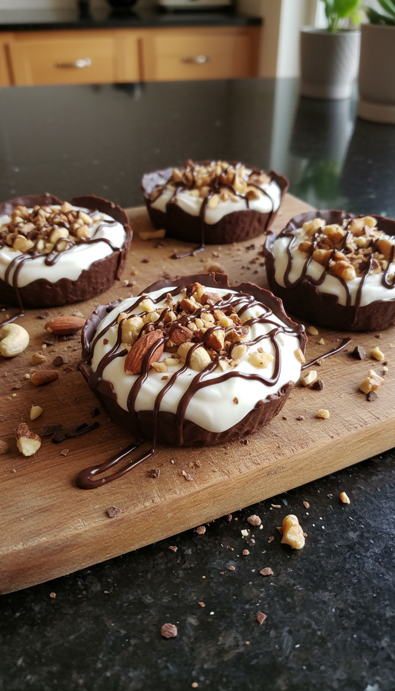Nutty Yogurt Chocolate Cups