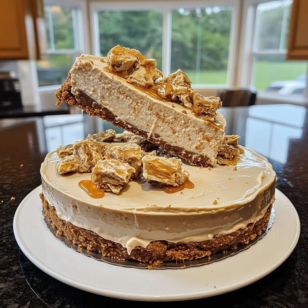 No-Bake Speculoos Cheesecake with Cookie Crust