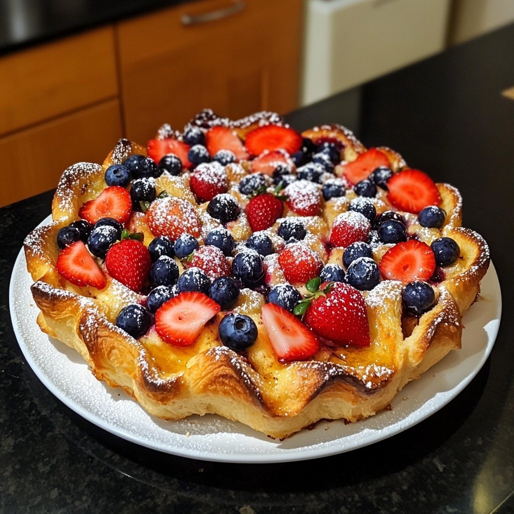 Festive Berry Croissant French Toast Bake​