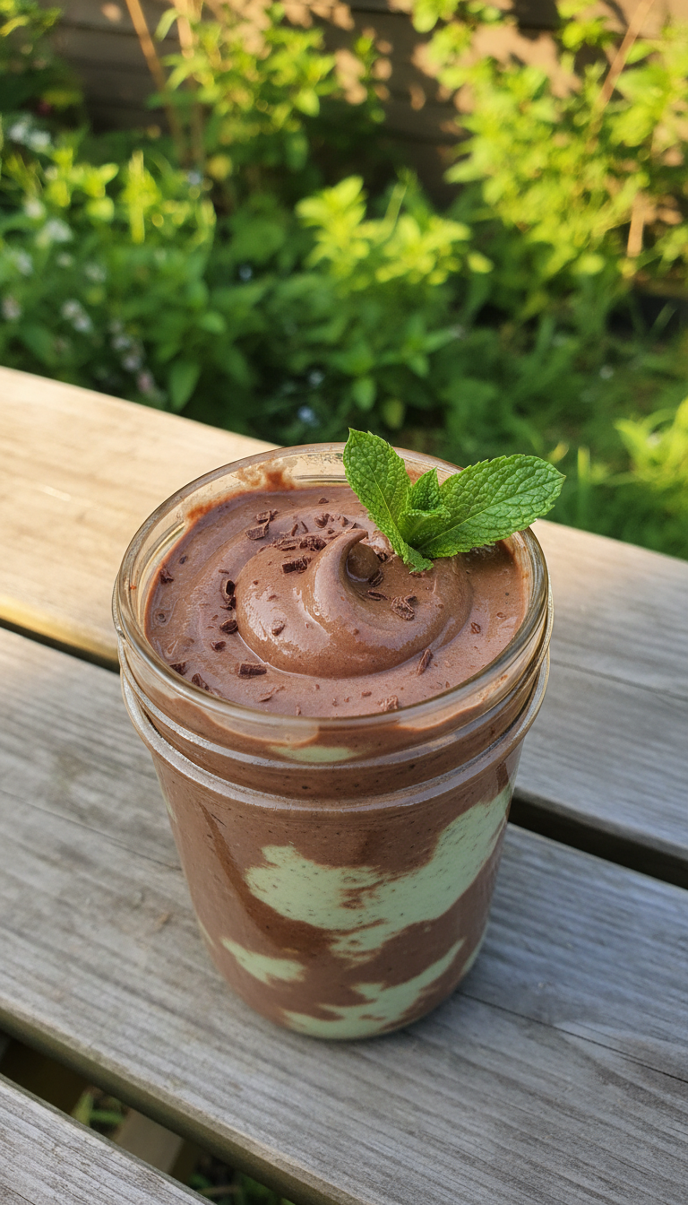 Chocolate Mint Protein Smoothie