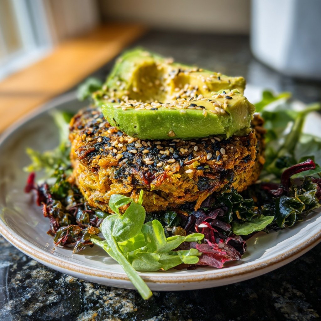 Seaweed Kelp Burger with Avocado