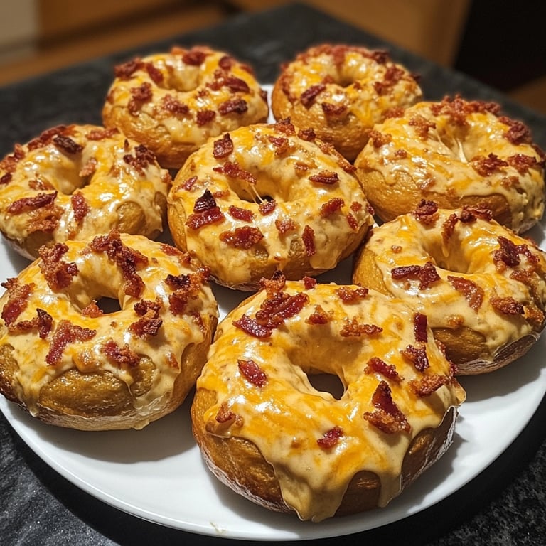 Creamy Bacon Cheddar Bagels