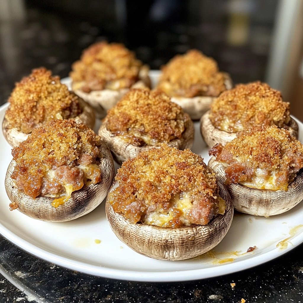 Italian Sausage-Stuffed Mushrooms