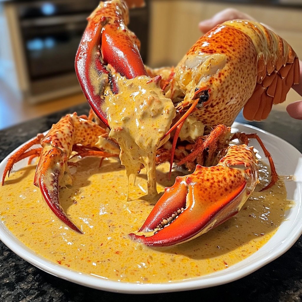 Lobster with Creamy Saffron Sauce