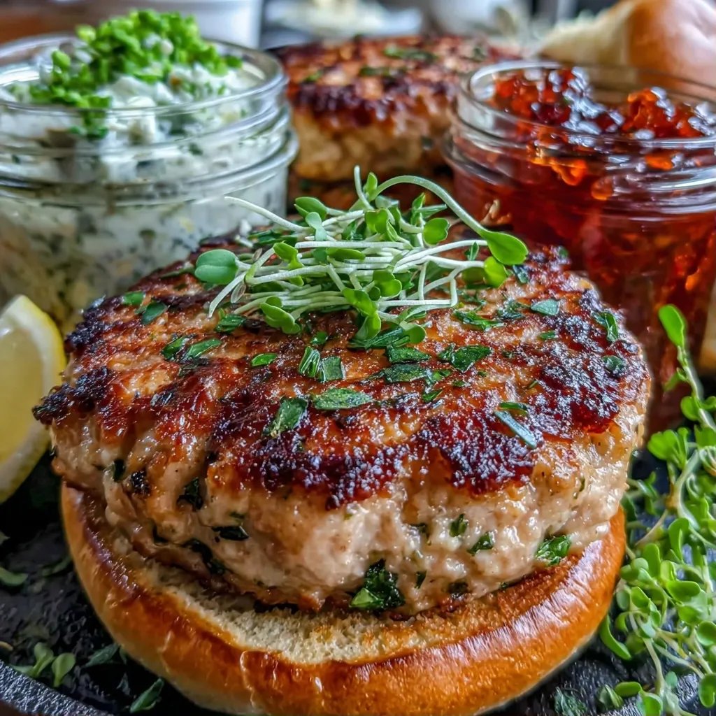 Lemon Herb Turkey Burgers