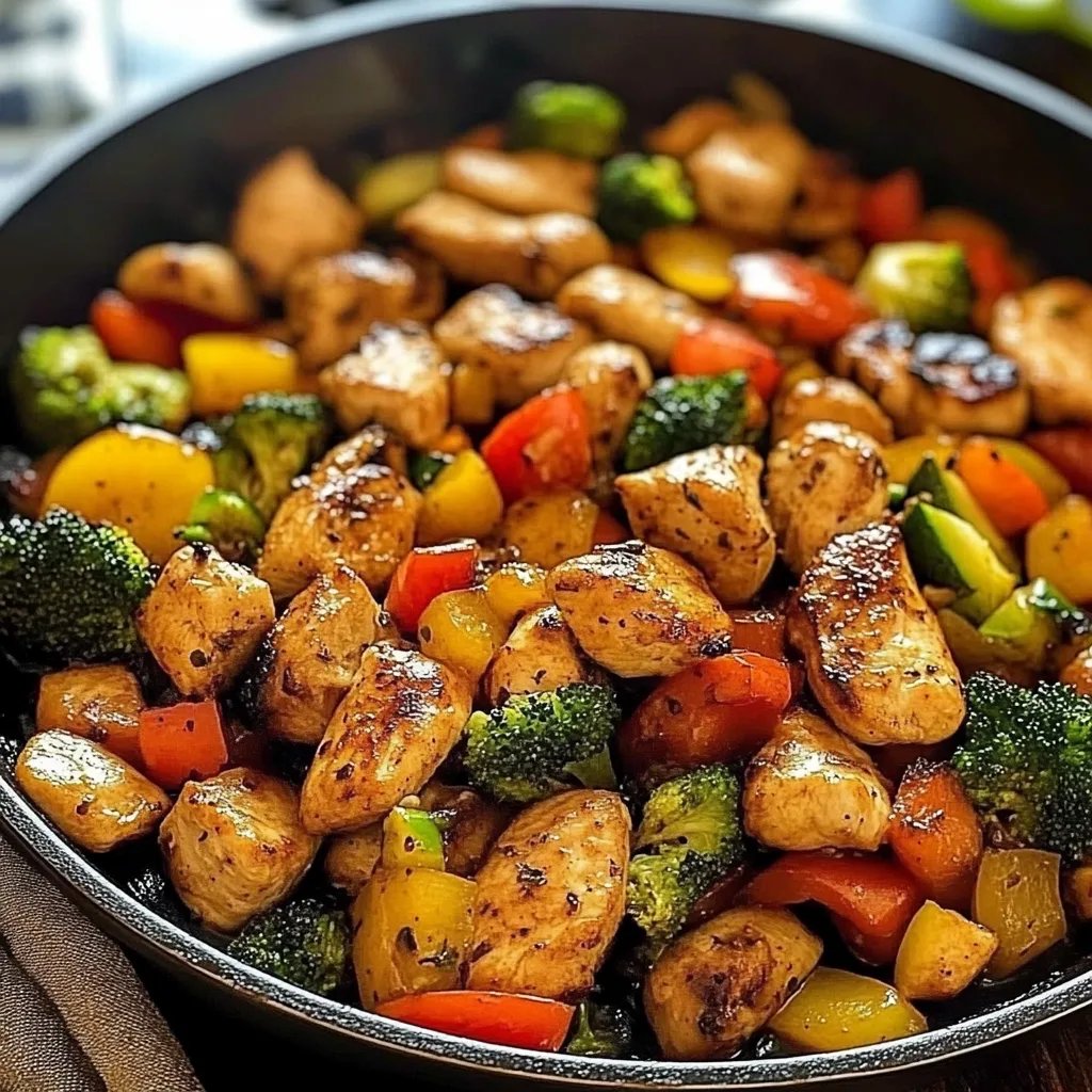 Healthy Chicken and Vegetables Skillet: An Amazing Ultimate Recipe for 30 Minutes