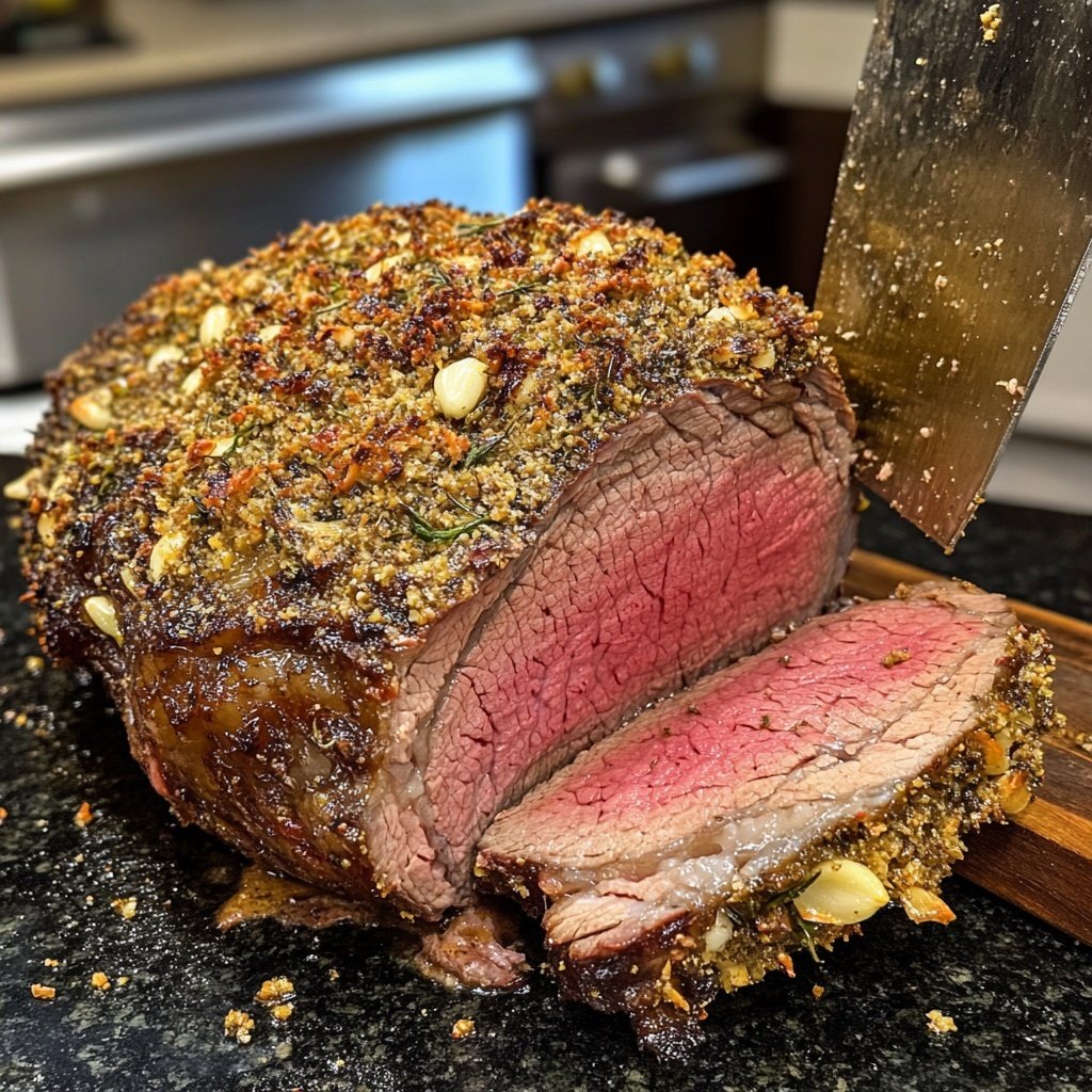 Prime Rib with Herb Crust