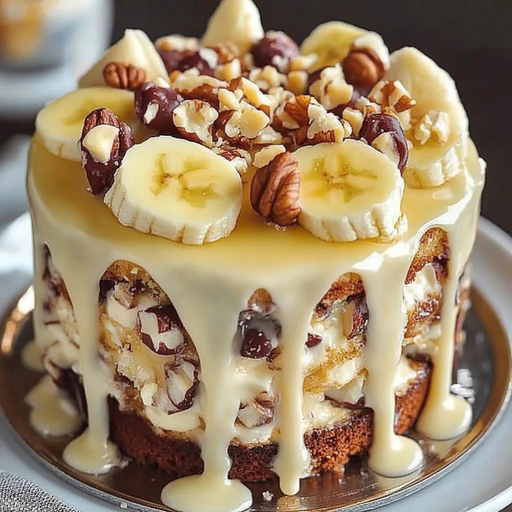 Banana Walnut Cream Cake Recipe: 3-Layer Incredible Dessert