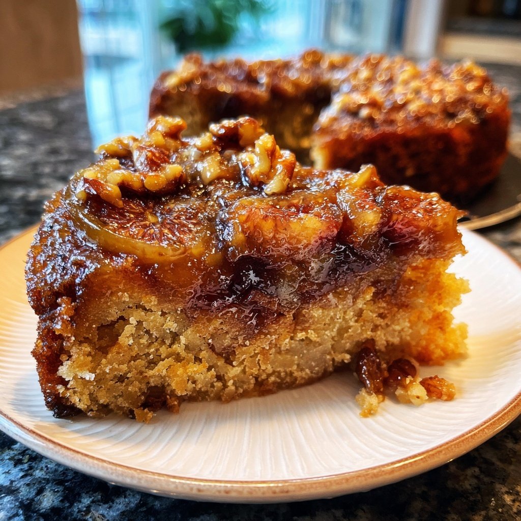 Capricorn Fig Walnut Upside Down Cake