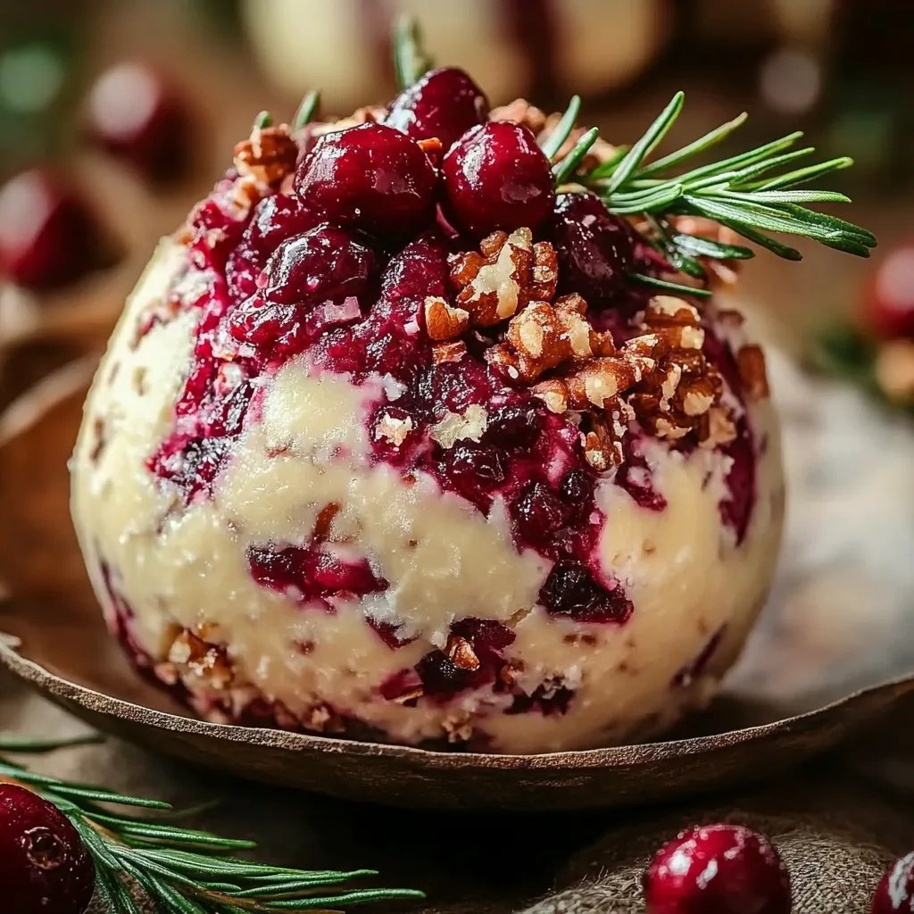 Festive Cranberry and Pecan Cheese Ball Recipe