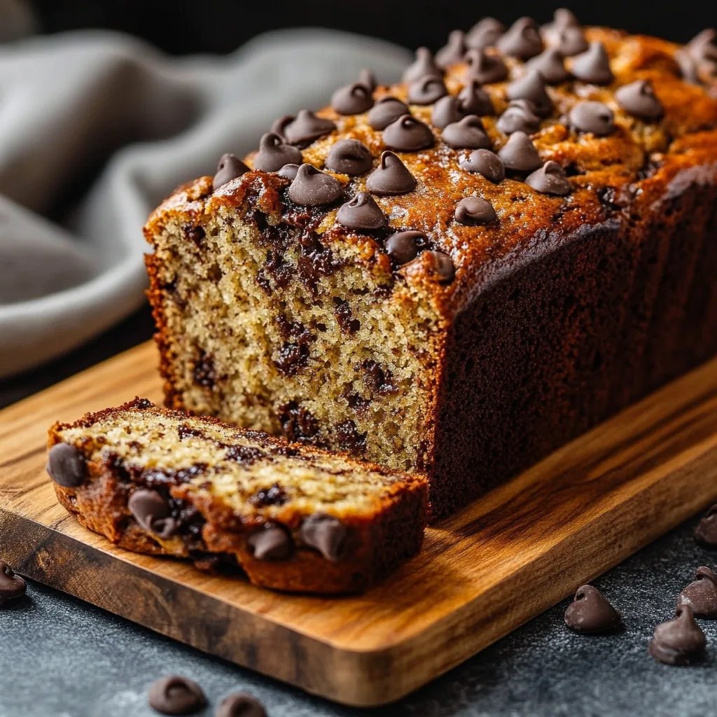Easy Banana Bread Recipe with Chocolate Chips