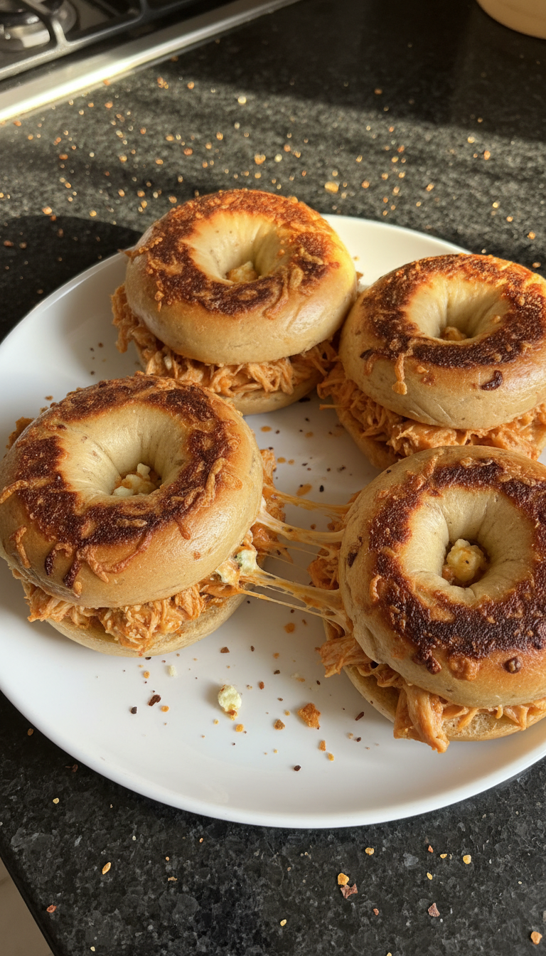 Buffalo Chicken High-Protein Bagels