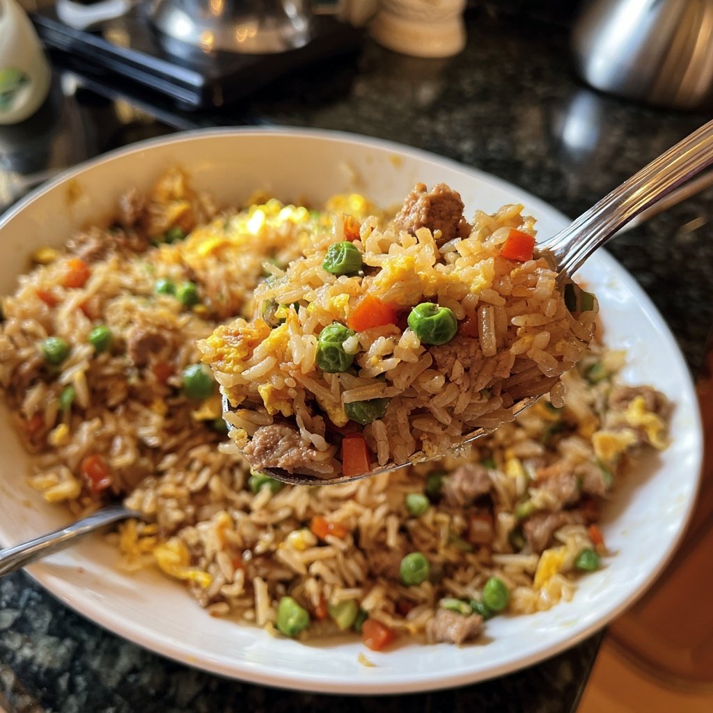 Pork Fried Rice with Vegetables