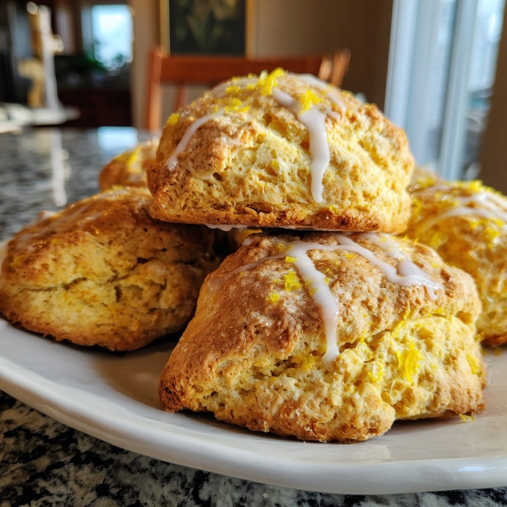 Meyer Lemon Ginger Scones