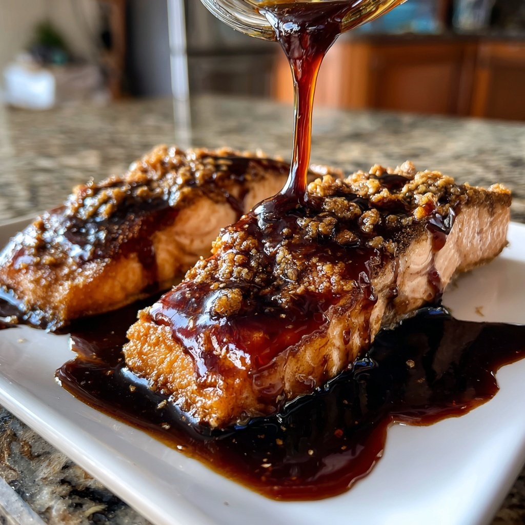 Maple Balsamic Glaze for Salmon Fillets​