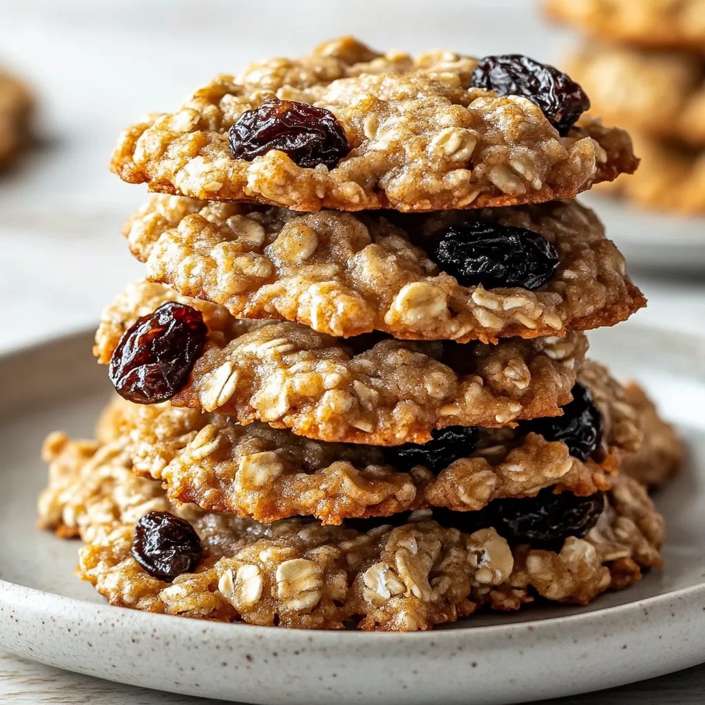 Easy Oatmeal Raisin Cookies