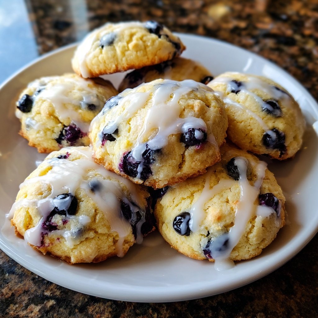 Zesty Lemon Blueberry Cookies