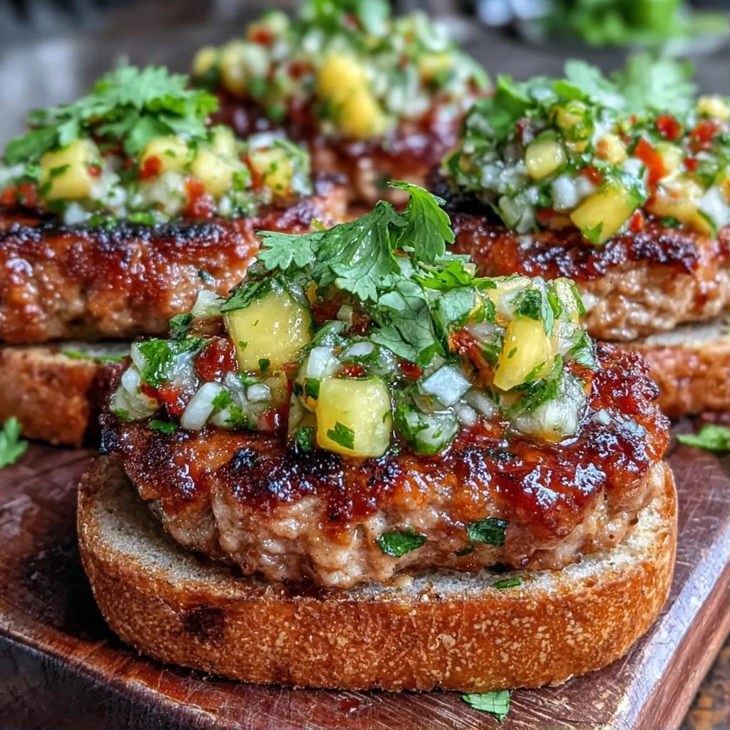 Mango Salsa Turkey Burgers