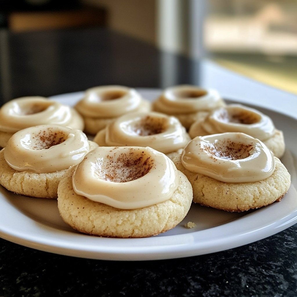 Eggnog Thumbprint Cookies