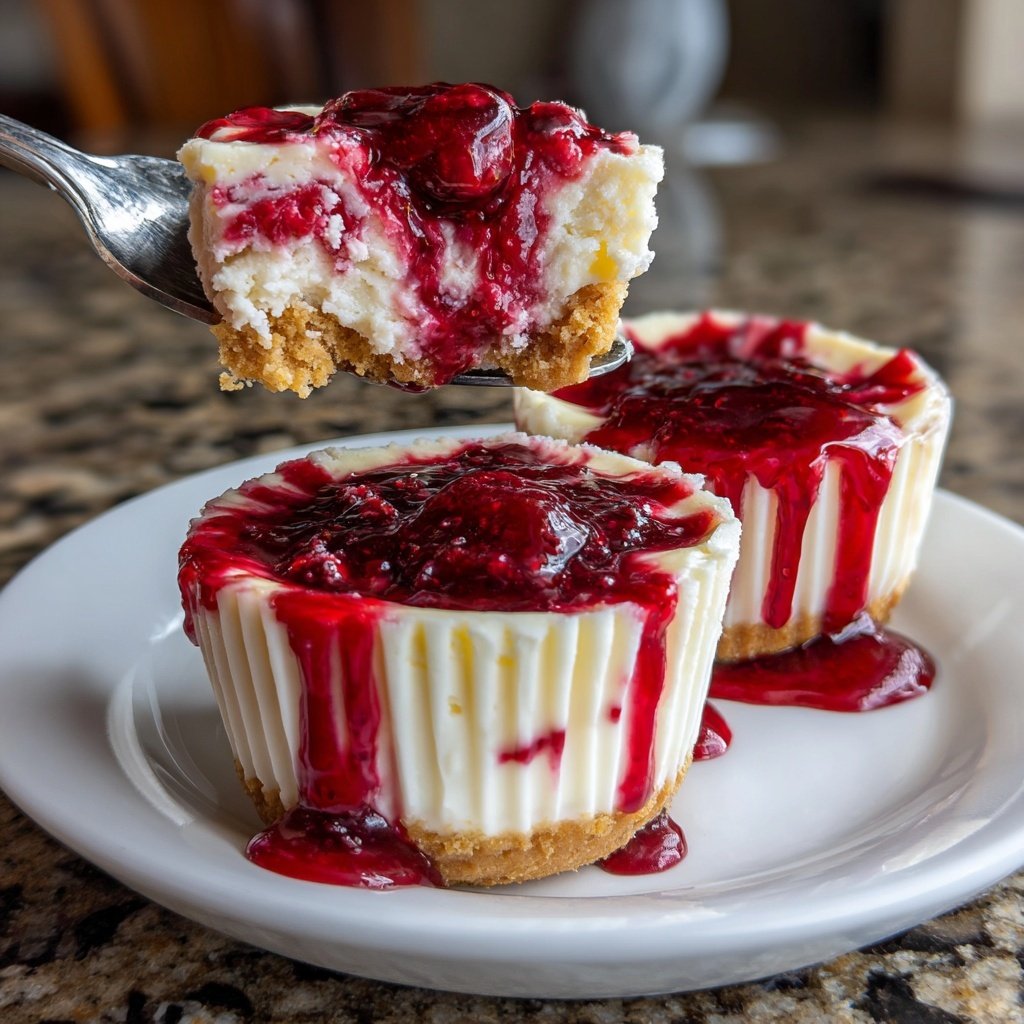 Raspberry Swirl Cheesecake Cups