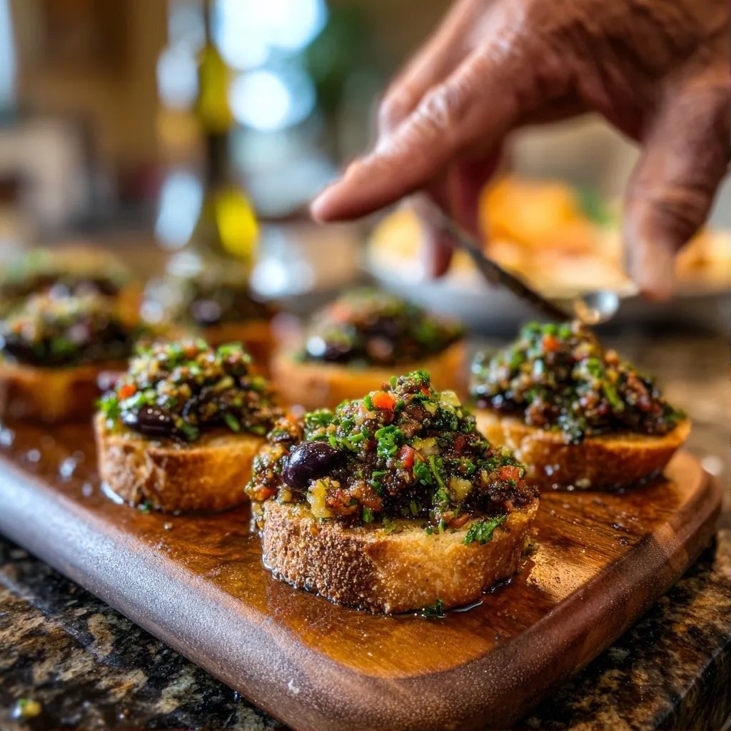 Olive Tapenade Crostini
