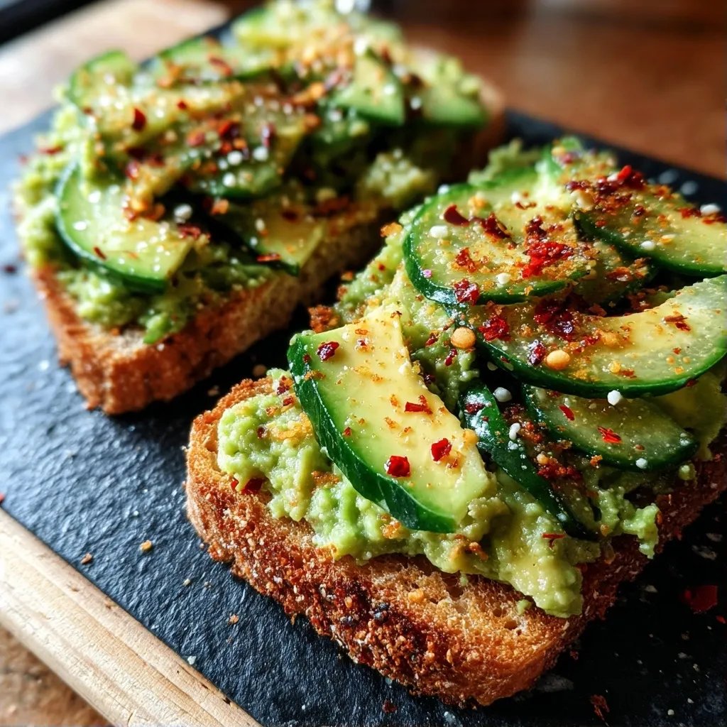 Cucumber Avocado Toast