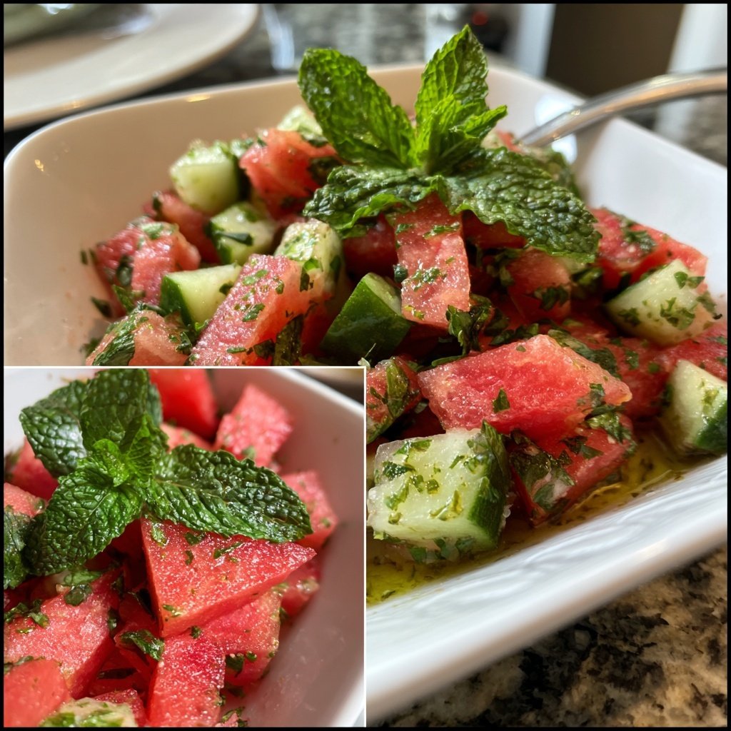 Chilled Cucumber Watermelon Salad