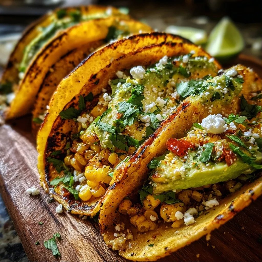 Grilled Corn Avocado Tacos