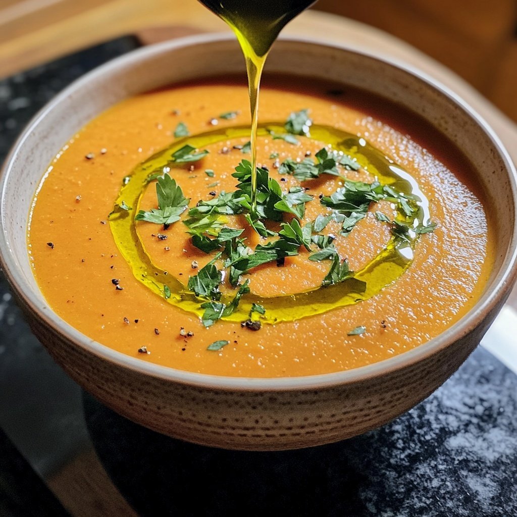 Healthy Vegan Roasted Carrot Soup