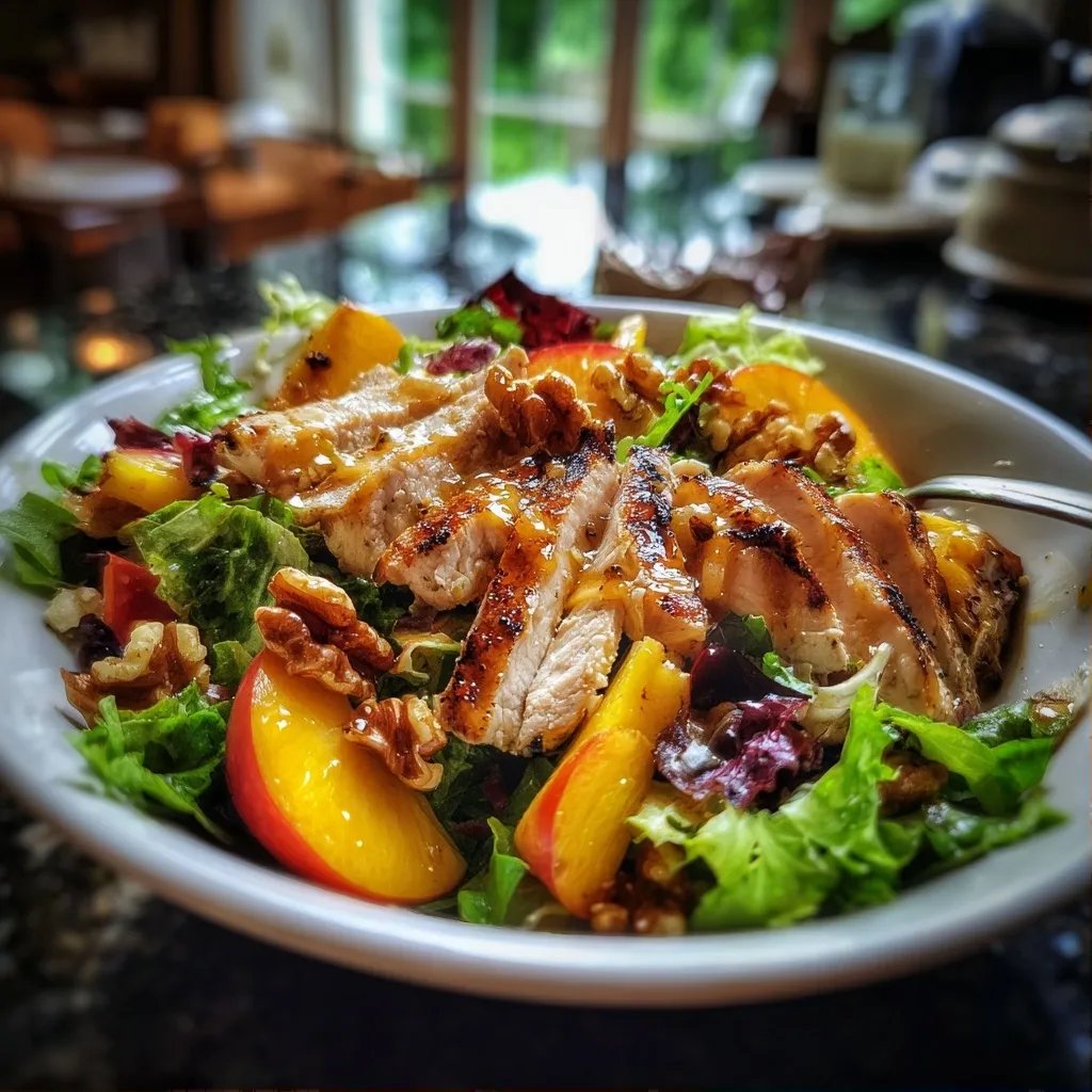 Grilled Peach Chicken Salad
