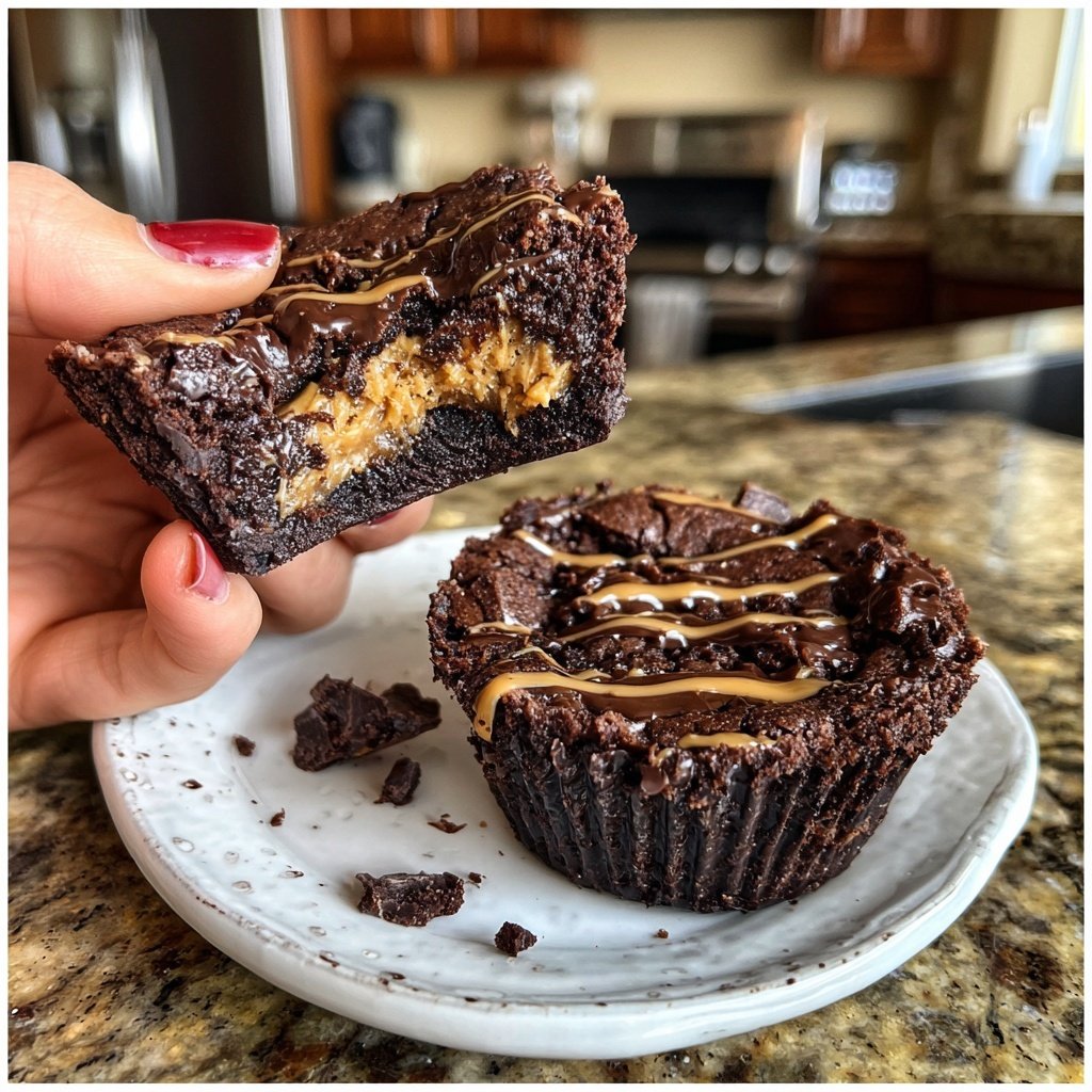 Homemade Reese's Brownie Cups
