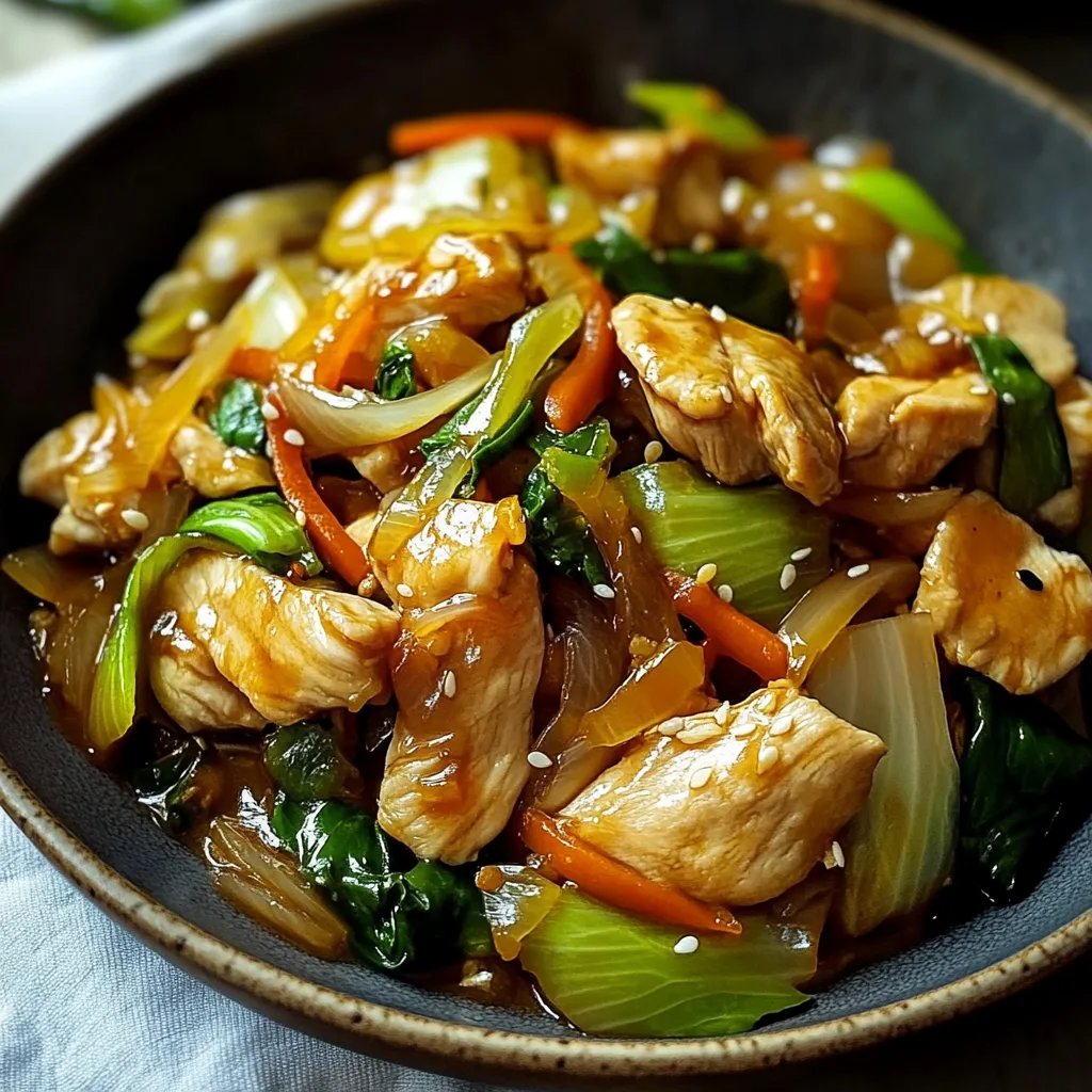 Chinese Chicken Cabbage Stir-Fry