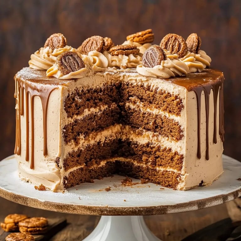 Lotus Biscoff Cake with Cookie Butter Frosting & Buttercream