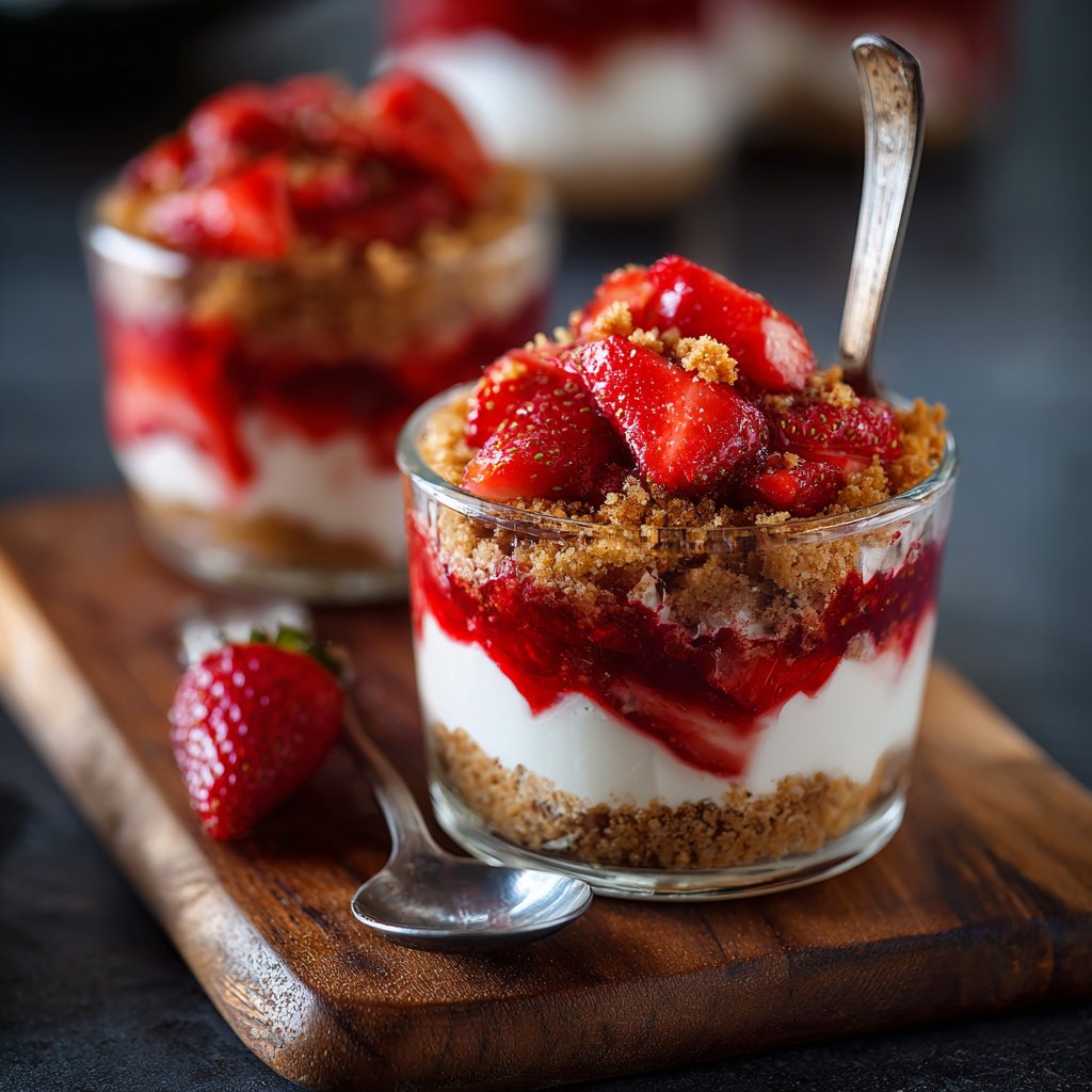 No-Bake Strawberry Cheesecake Cups