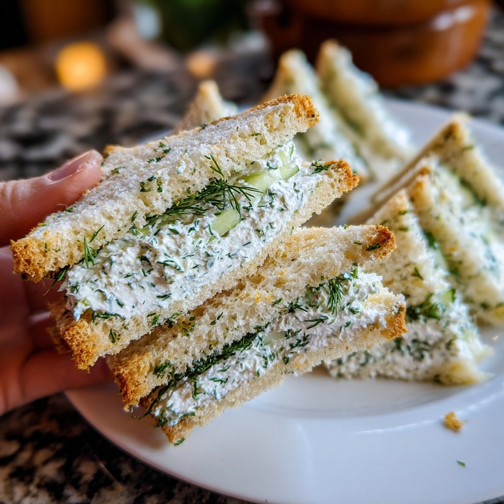 Cucumber Sandwiches with Fresh Dill